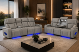 Hermes 3+2 Electric Recliner Sofa Set with LED Lights & Wireless Charging