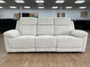 Beige Fabric 3 Seater Electric Recliner Sofa with Cupholders