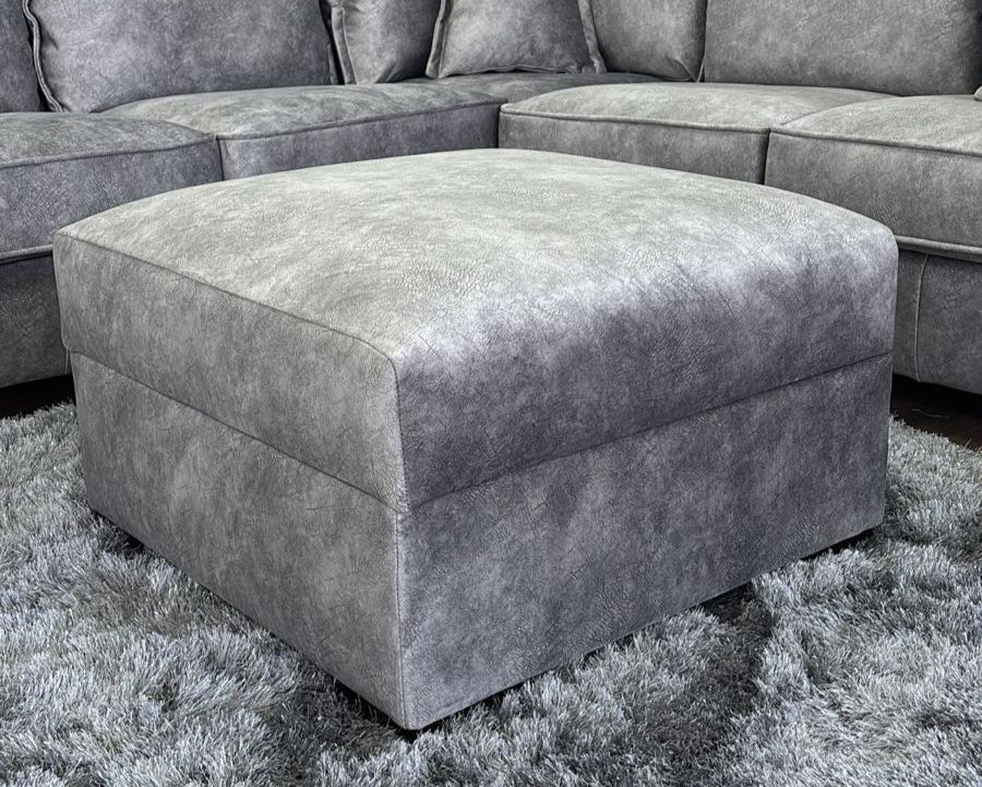 Serena Sofa Grey Footstool - Ready2Go Furniture