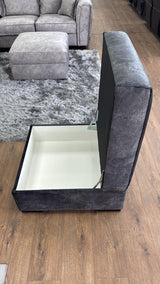 Serena Sofa Black Footstool - Ready2Go Furniture