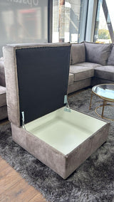 Serena Sofa Brown Footstool - Ready2Go Furniture