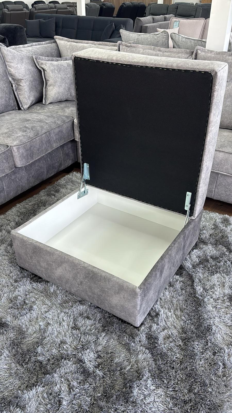 Serena Sofa Grey Footstool - Ready2Go Furniture