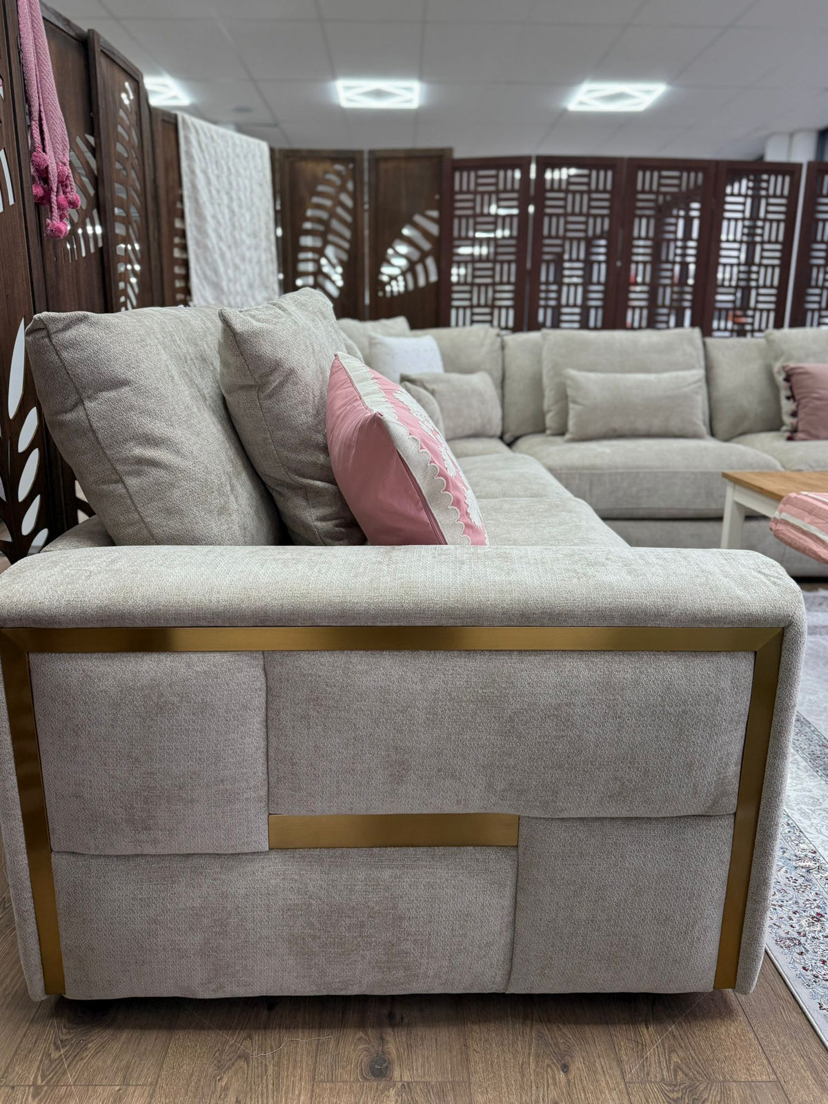 Jupiter Sofa Beige Large Corner - Ready2Go Furniture