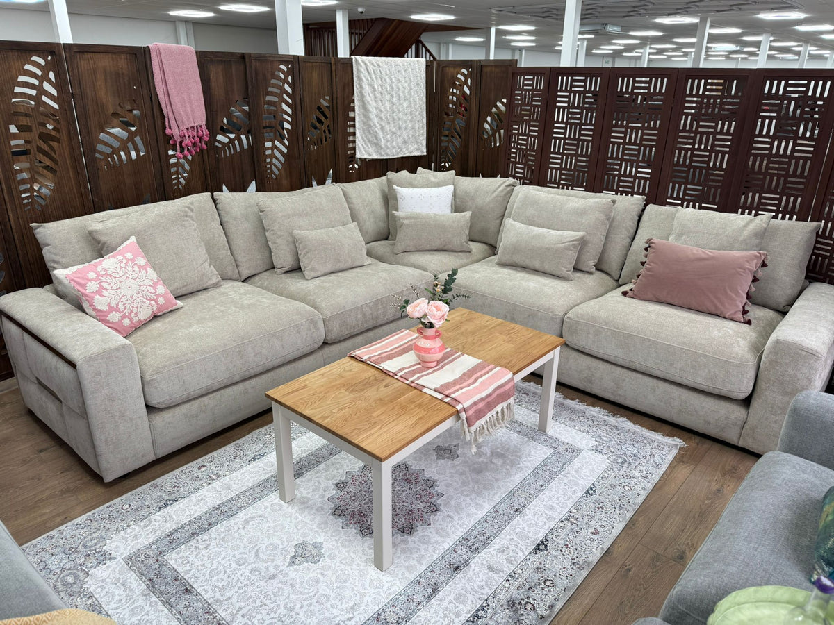 Jupiter Sofa Beige Large Corner - Ready2Go Furniture
