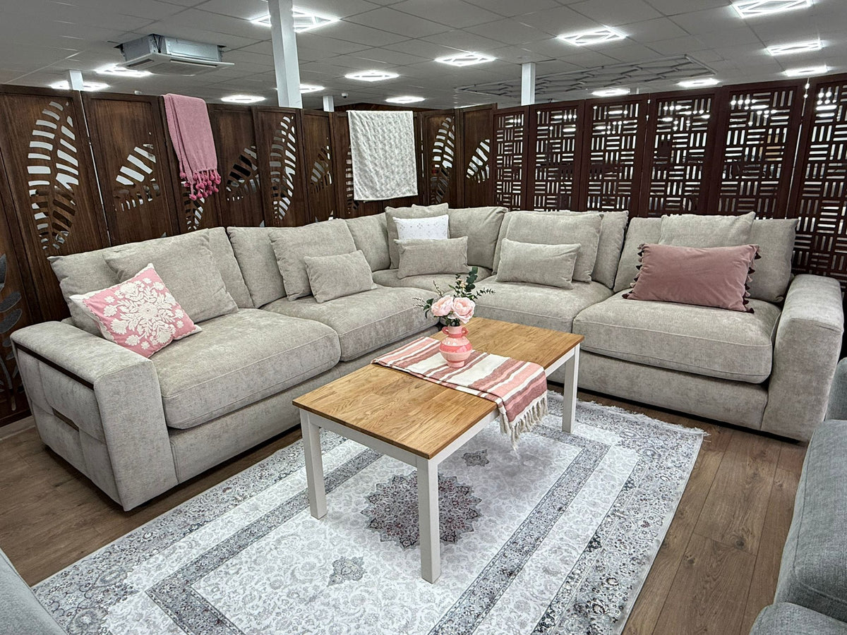 Jupiter Sofa Beige Large Corner - Ready2Go Furniture
