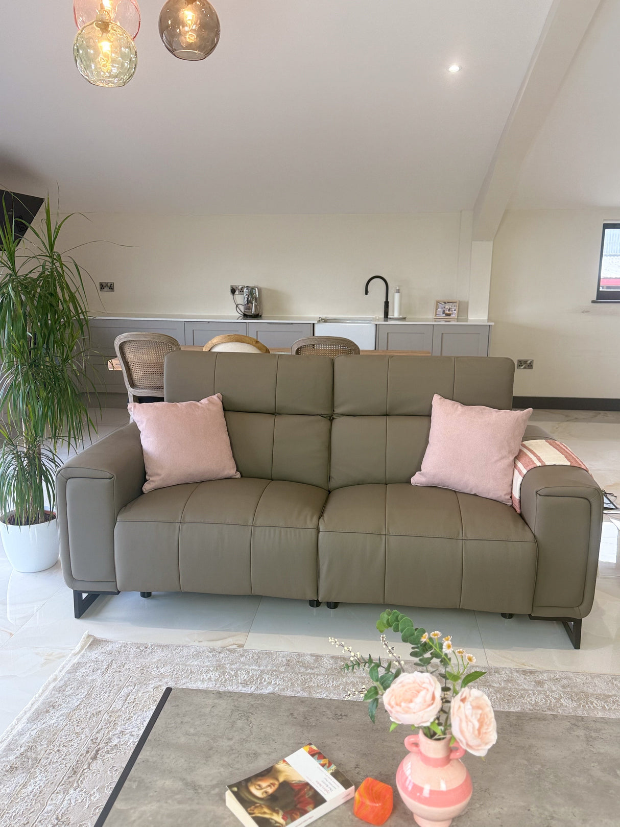 Richmond Electric Recliner Sofa Grey 3+2 Set - Ready2Go Furniture