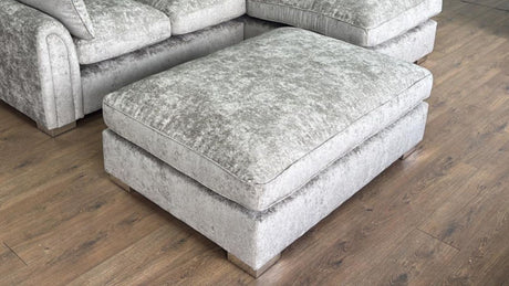 Truffle Textured Fabric Rectangular Footstool