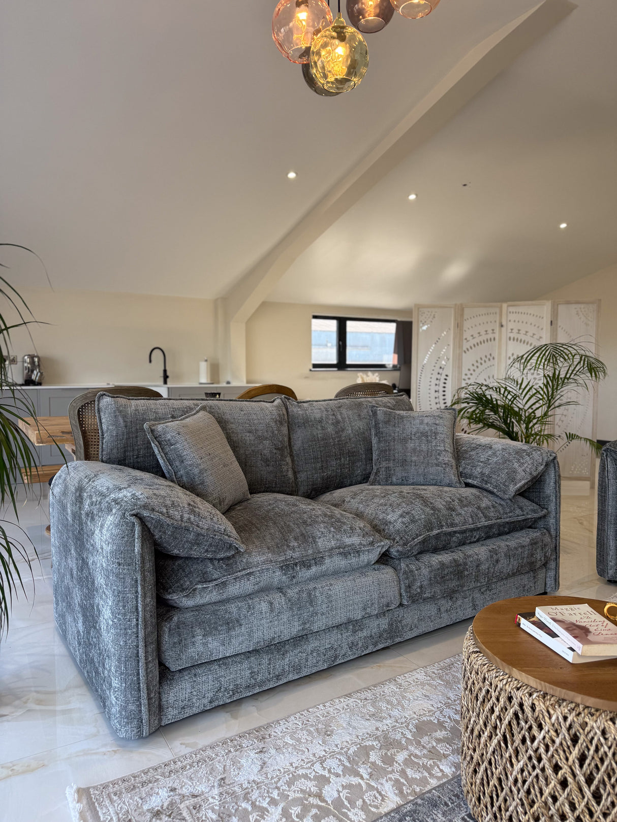 Solaya Sofa Grey 3 Seater - Ready2Go Furniture