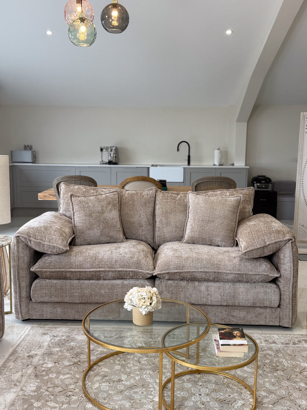 Solaya Sofa Beige 3 Seater - Ready2Go Furniture