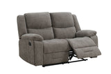 Mocha Fabric 2 Seater Manual Recliner Sofa