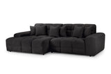 Jacob Sofa Black Left Hand Facing Corner - Ready2Go Furniture