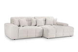 Natural Beige Fabric Right Hand Facing Corner Sofa