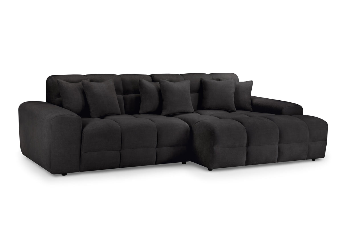 Jacob Sofa Black Right Hand Facing Corner - Ready2Go Furniture