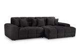 Jacob Sofa Black Right Hand Facing Corner - Ready2Go Furniture