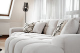 Natural Beige Fabric Right Hand Facing Corner Sofa