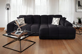 Jacob Sofa Black Right Hand Facing Corner - Ready2Go Furniture