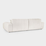 Natural Beige Fabric Left Hand Facing Corner Sofa