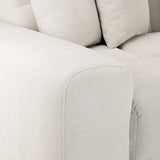 Natural Beige Fabric Left Hand Facing Corner Sofa
