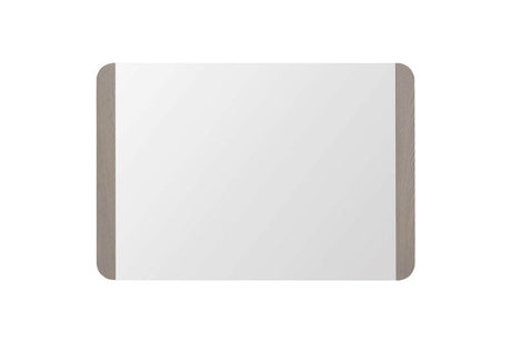 Greige Washed Oak Rectangular Wall Mirror