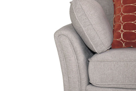 Natural Linen Fabric Upholstered Armchair