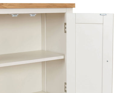 Cashmere Wooden 2 Door Small Sideboard with Oak Top