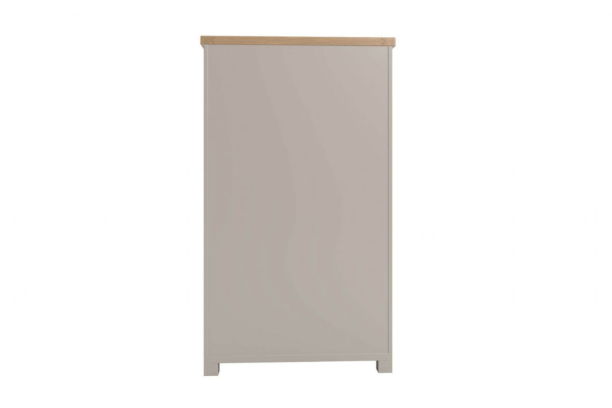Taupe Wooden 2 Door 1 Drawer Full Length Larder with Baskets