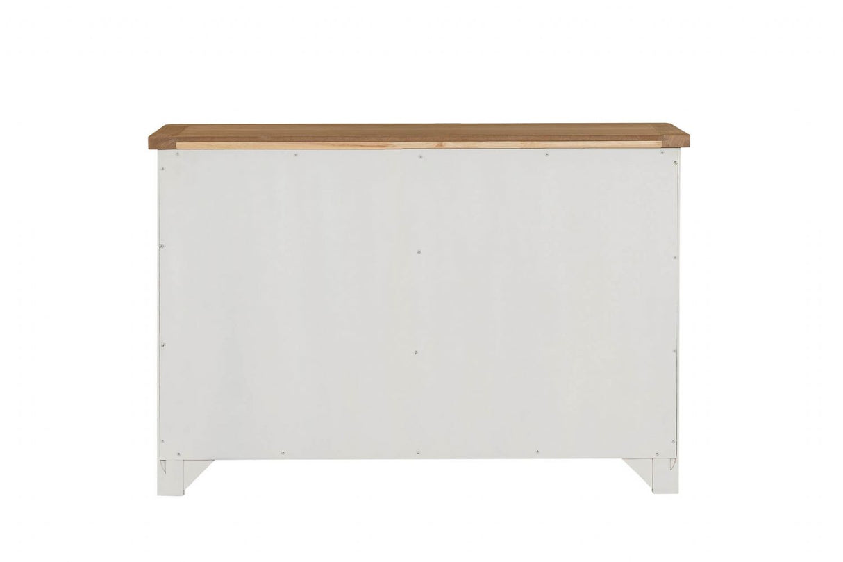 Cashmere Wooden 6 Drawer Dressing Chest with Oak Top