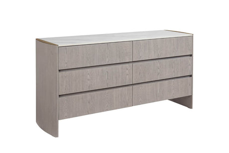 Mondello Dressing Chest 6 Drawer Washed Oak