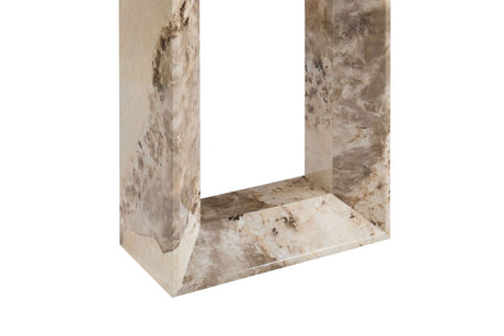 Mocha Gloss Marble Console Table