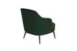 Green Velvet 2 Tone Design Accent Chair with Metal Legs