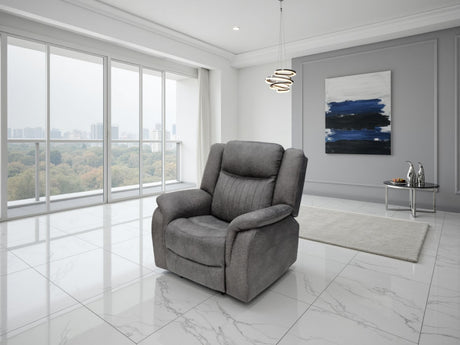 Grey Fabric Electric Recliner Armchair with USB