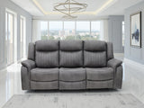 Grey Fabric 3 Seater Electric Recliner Sofa