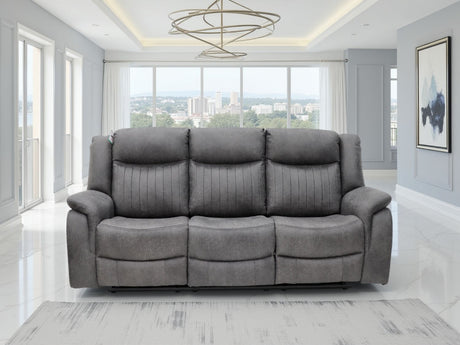 Grey Fabric 3 Seater Electric Recliner Sofa
