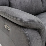 Grey Fabric Electric Recliner Armchair with USB