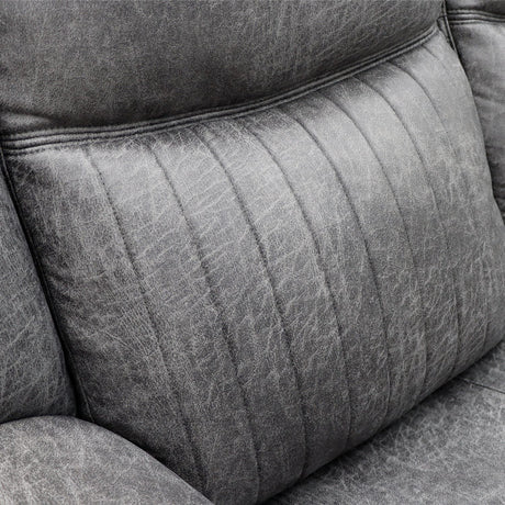 Grey Fabric Electric Recliner Armchair with USB