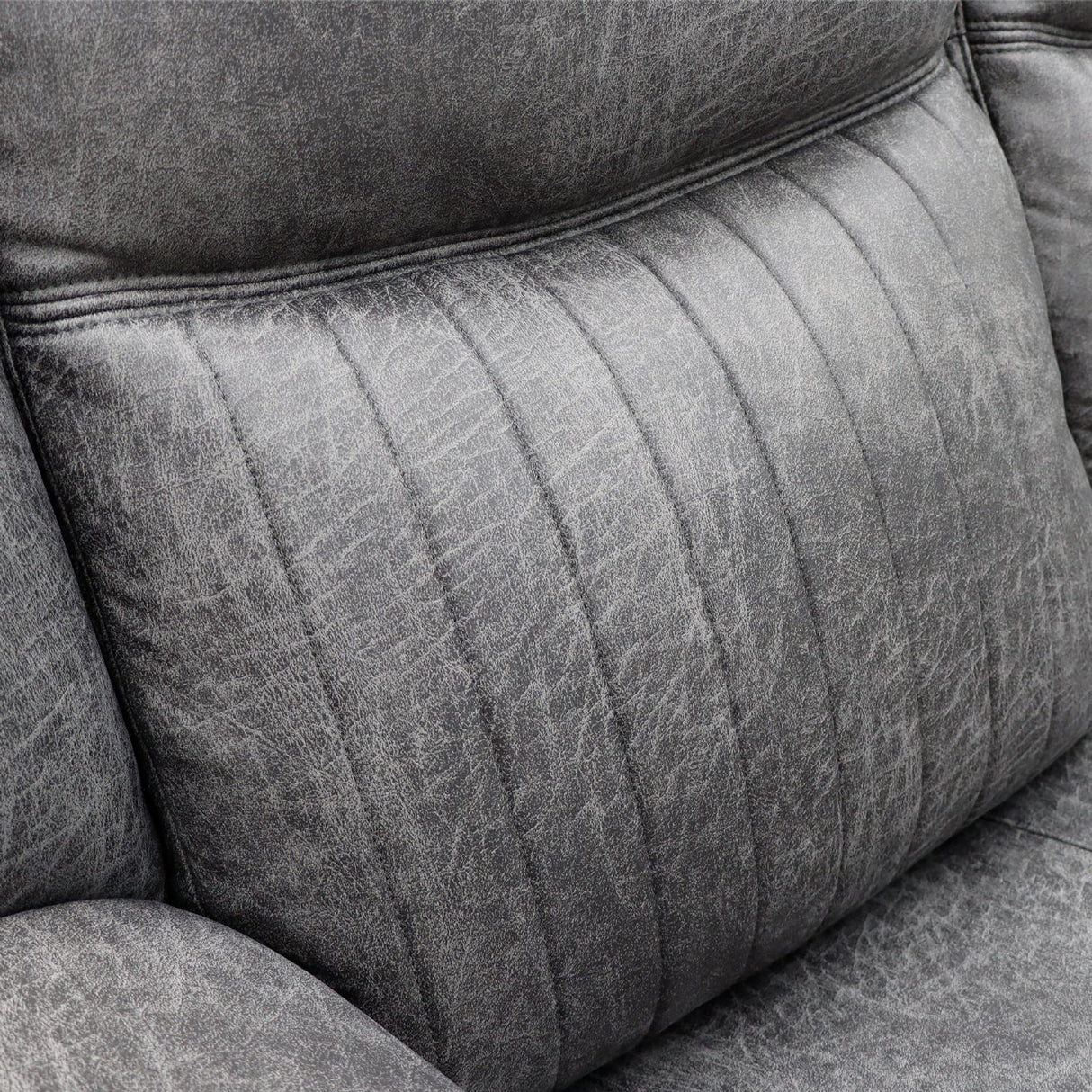 Grey Fabric 3 Seater Electric Recliner Sofa