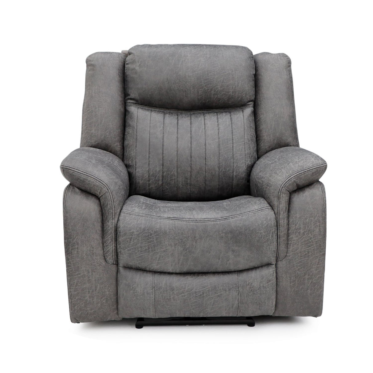 Grey Fabric Electric Recliner Armchair with USB