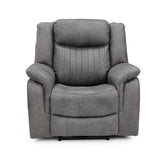 Grey Fabric Electric Recliner Armchair with USB