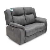 Leon Electric Recliner Sofa Grey 2 Seater