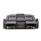 Leon Electric Recliner Sofa Grey 3 Seater - Ready2Go Furniture