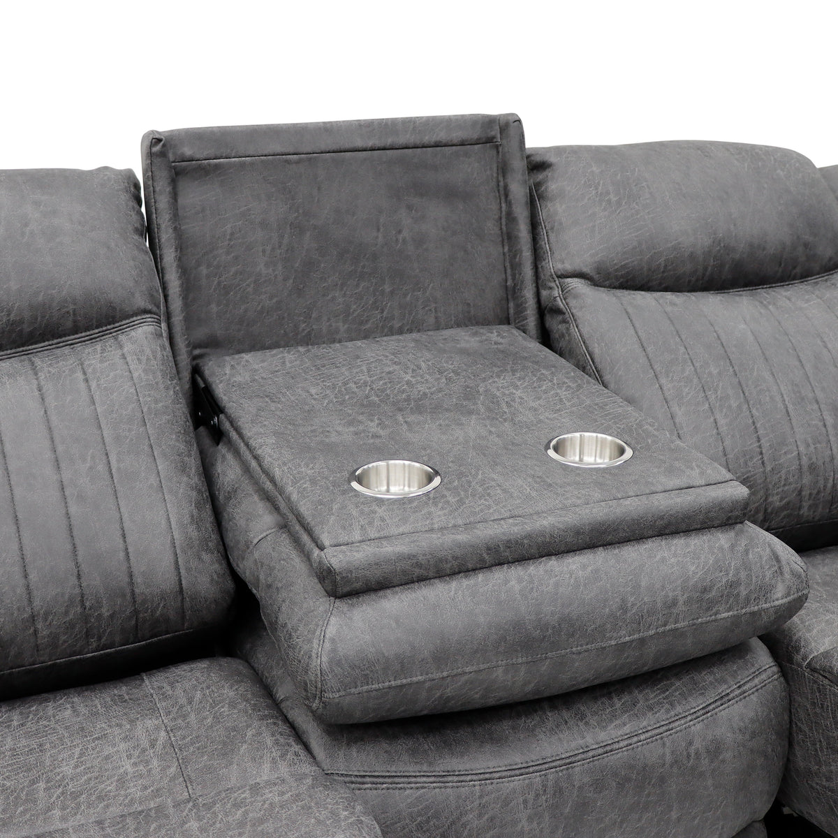 Leon Electric Recliner Sofa Grey 3 Seater