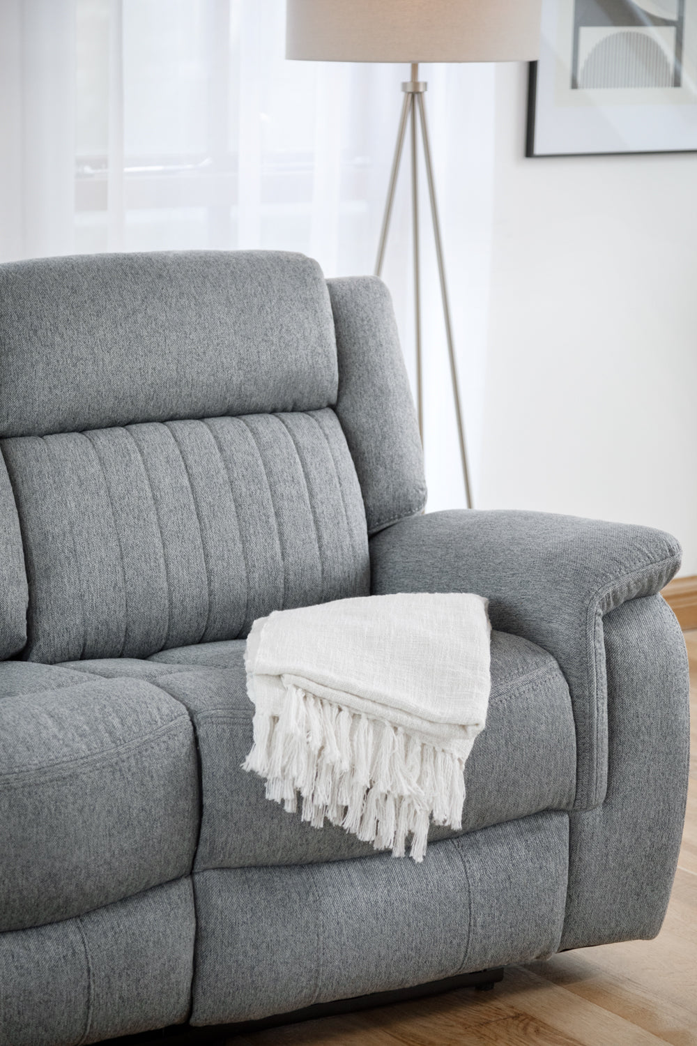 Linden Electric Recliner Sofa Grey 3 Seater - Ready2Go Furniture