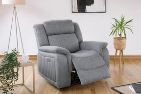 Linden Electric Recliner Sofa Grey Armchair - Ready2Go Furniture