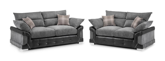 Arles 3 & 2 Seater Sofa Set – Cosy Jumbo Cord Comfort - Ready2GoFurniture 