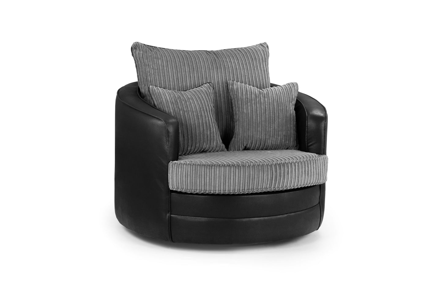 Arles Swivel Chair – Cosy Jumbo Cord & 360° Comfort - Ready2GoFurniture 