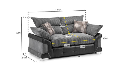 Arles 2 Seater Sofa – Cosy Jumbo Cord & Plush Comfort - Ready2GoFurniture 