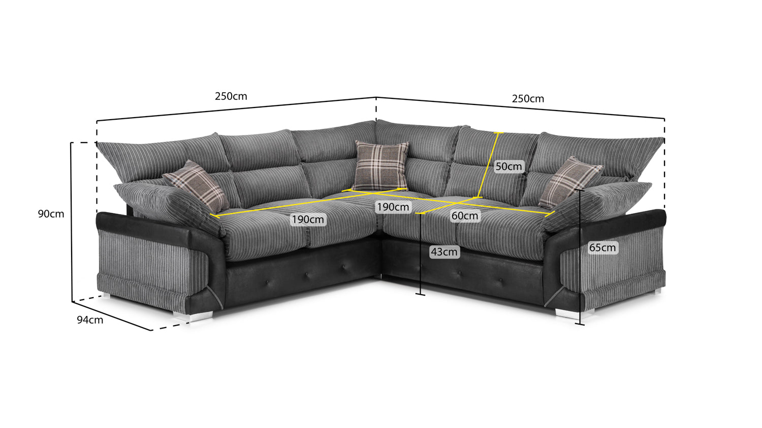 Arles Large Corner Sofa – Spacious, Cosy & Stylish Comfort - Ready2GoFurniture 