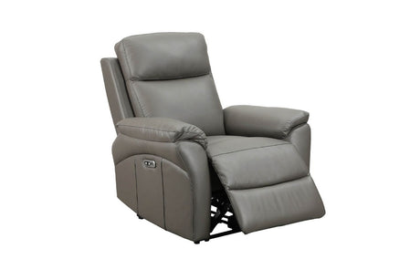 Modern Truffle Leather Electric Recliner Chair