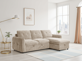 Moscow Sofabed Beige Universal Corner - Ready2Go Furniture