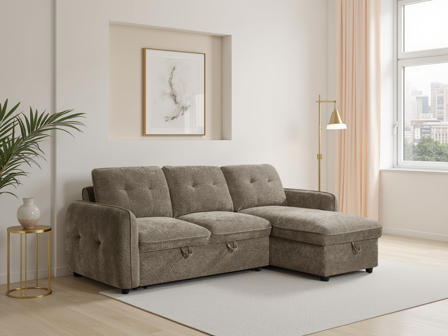 Moscow Sofabed Brown Universal Corner - Ready2Go Furniture